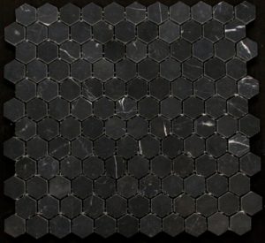 VULCANO VM12 _ NERO MARQUINA SELECTED HONED HEXAGON