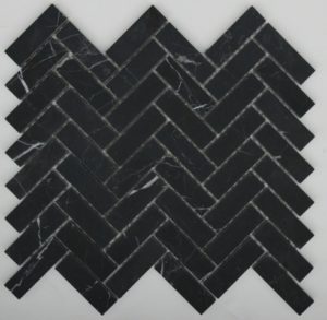 VULCANO VM339 _ NERO MARQUINA HONED HERRINGBONE