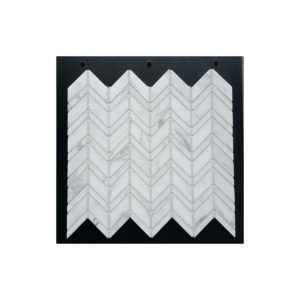 VULCANO VM 340-carrara-c-chevron-honed-marble-mosaic