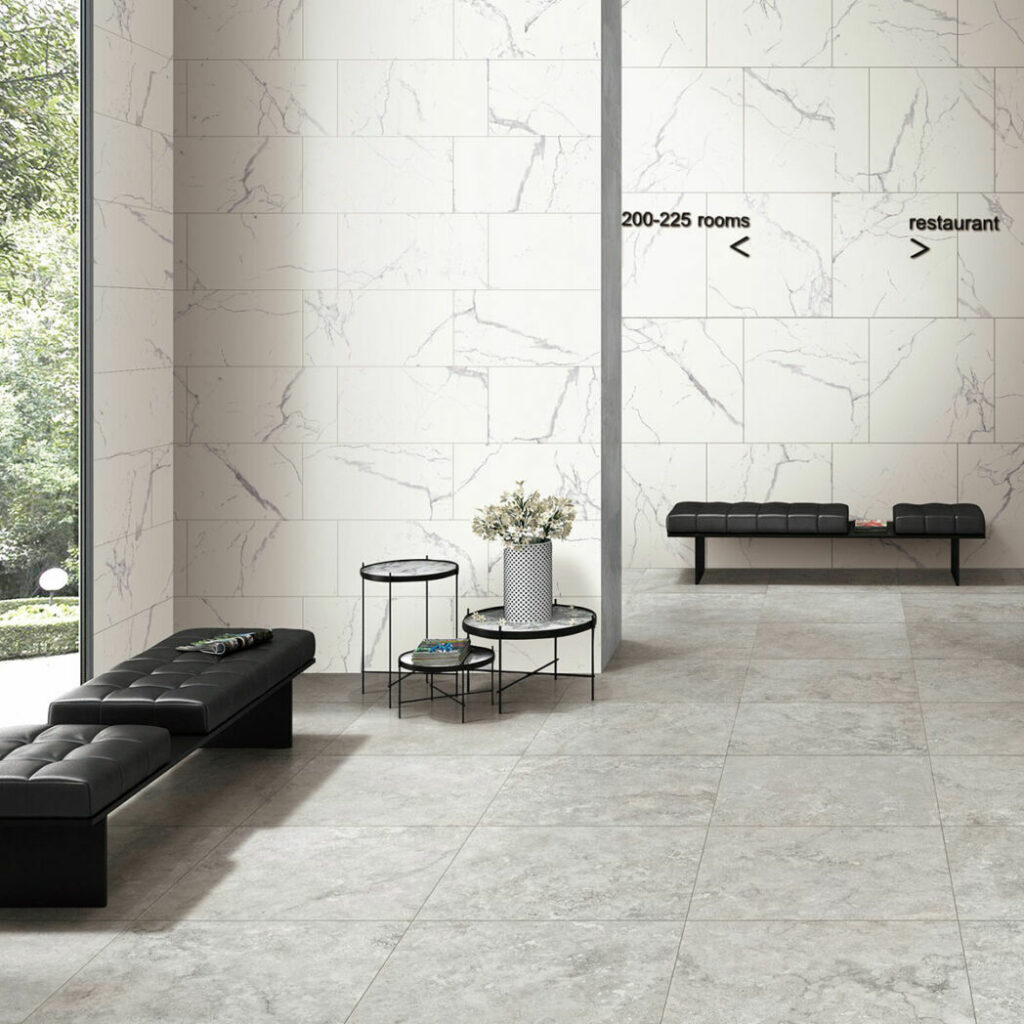 Precious Travertine GREY Porcelain Tile & Stone Gallery