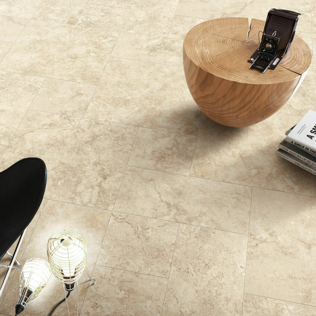 Precious Travertine IVORY Beige Porcelain Tile & Stone Gallery